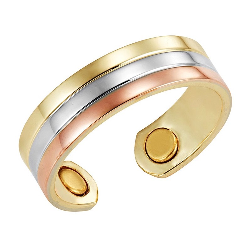 Anneaux Magnétiques En Cuivre Martelé Vintage - Pour Homme Et Femme - Cuivre Pur, Léger, Confortable - Sans Nickel Ni Plomb