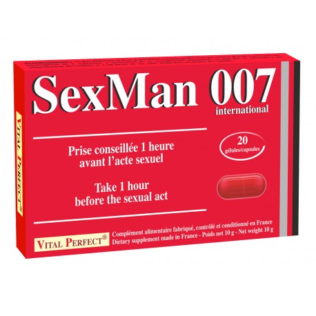 Sex Man 007 gélules aphrodisiaques hommes pour virilité et performances par vital Perfect