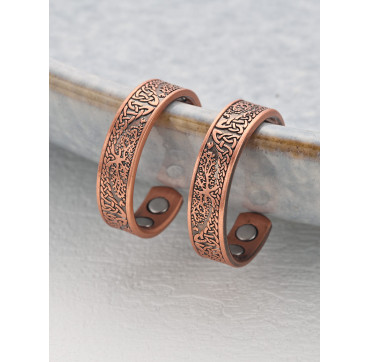 Bague magnétique en cuivre avec aimants - Quadra