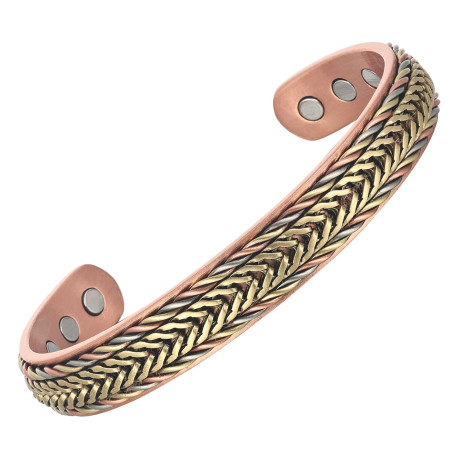 Bracelet magnétique en cuivre - tresse