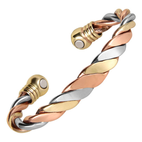 Bracelet magnétique en cuivre - rose doré