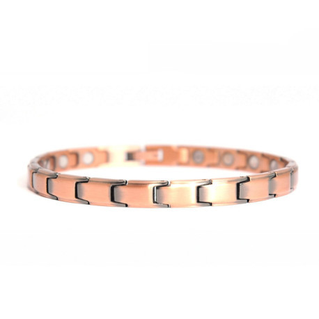 Bracelet magnétique cuivre femme Artémis - 19 aimants