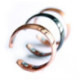 Bague magnétique cuivre lisse - 4 aimants néodyme