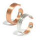 Bague cuivre striée magnétique - 2 aimants néodyme