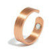 Bague cuivre striée magnétique - 2 aimants néodyme