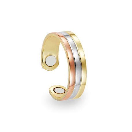 Bague magnétique cuivre réglable Héra - 2 aimants 12 200 Gauss