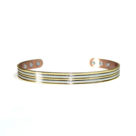 Bracelet cuivre mixte Maât magnétique - 6 aimants, cuivre pur 99,9 %