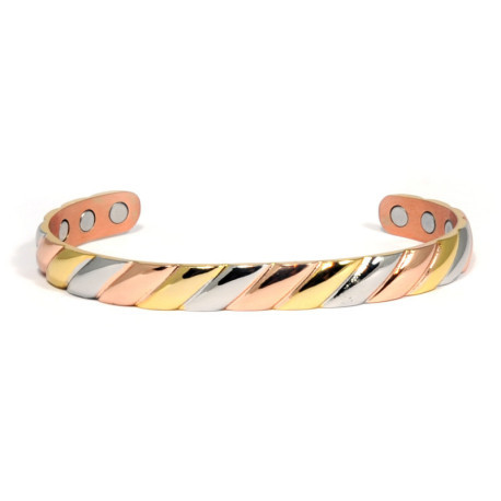 Bracelet magnétique cuivre jonc Héra - 6 aimants