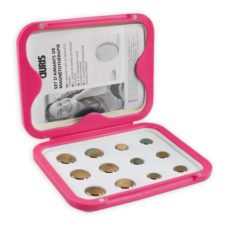 Coffret aimants magnétothérapie Ø 11 et 15 mm - 12 aimants néodyme