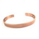 Bracelet magnétique cuivre lisse mat - 8 aimants, homme et femme