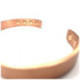 Bracelet magnétique cuivre lisse mat - 8 aimants, homme et femme