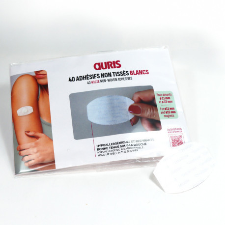 Adhésifs pour aimants 11 et 15 mm - sachet de 40, blancs non tissés