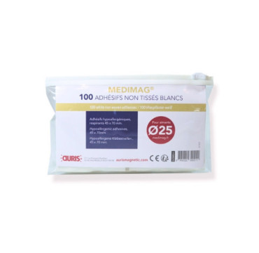 Adhésifs aimants 25 mm - sachet économique de 100, blancs non tissés