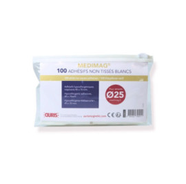 Adhésifs aimants 25 mm - sachet économique de 100, blancs non tissés