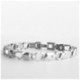 Bracelet magnétique cœur en acier inoxydable - 10 aimants